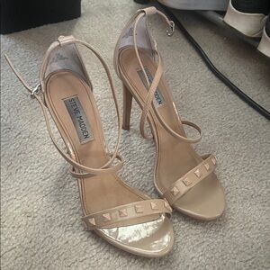 Steve Madden Beige Studded Heels